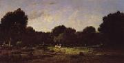 Theodore Rousseau Clearing in a High Forest,Forest of Fontainebleau(The Cart) oil painting